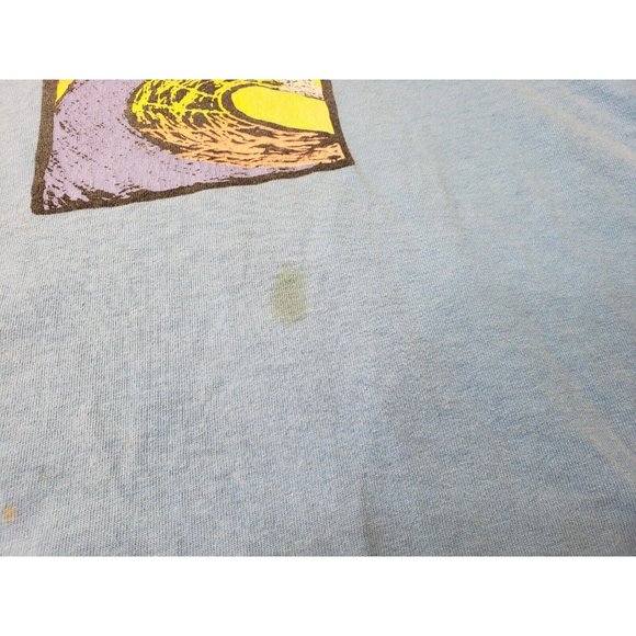 Ocean Pacific Adult Shirt Short Sleeve Back Front Graphics Single Stitch Blue L - Picture 6 of 14